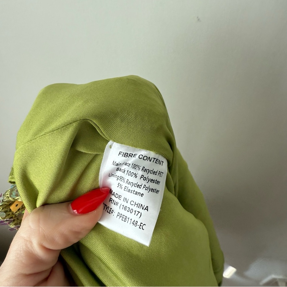 Princess Polly Porscha Green Sequin Shimmer Mini Dress 4 - Picture 9 of 9